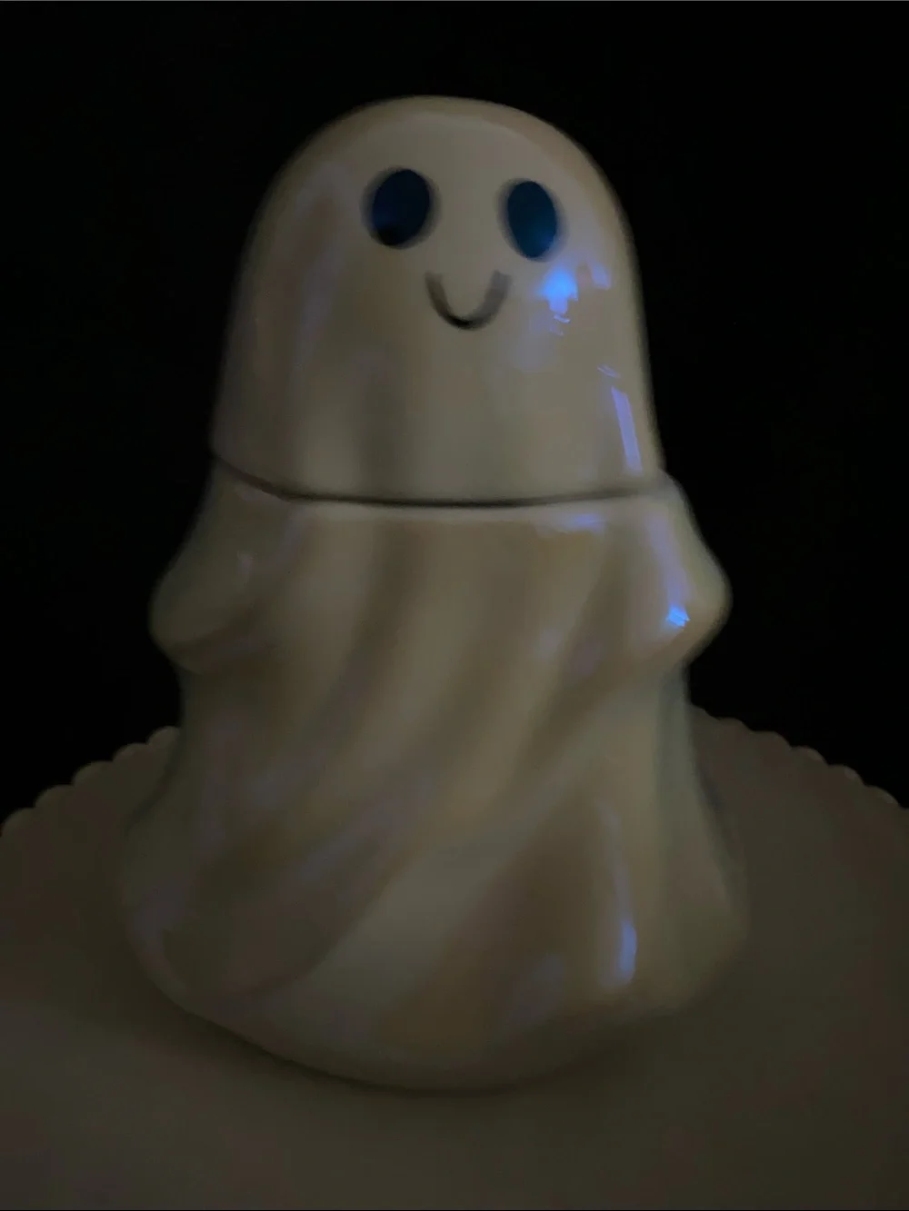 Iridescent Ceramic Halloween Ghost Trinket Jar in from Target - Collectable 2024